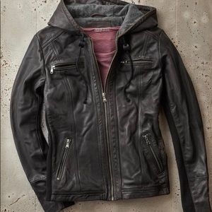 Women’s XS Crosstown Leather Hoodie